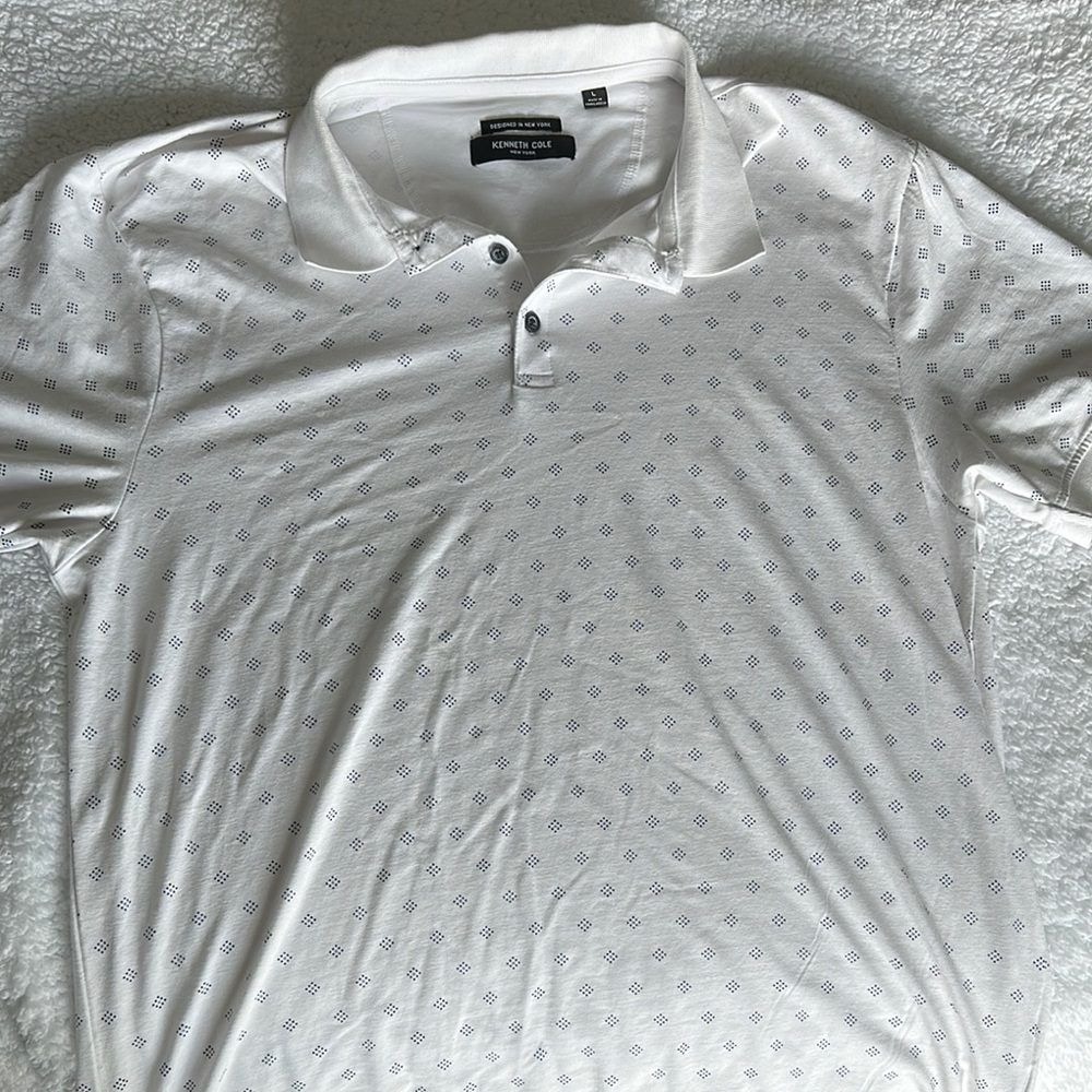 Kenneth Cole White Polo Shirt for Men